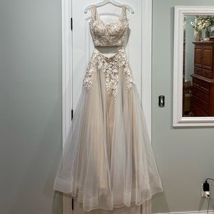 La Femme two-piece prom dress